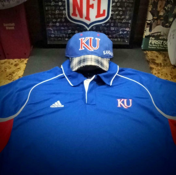 New NCAA Kansas Jayhawks Plaid Flexfit 