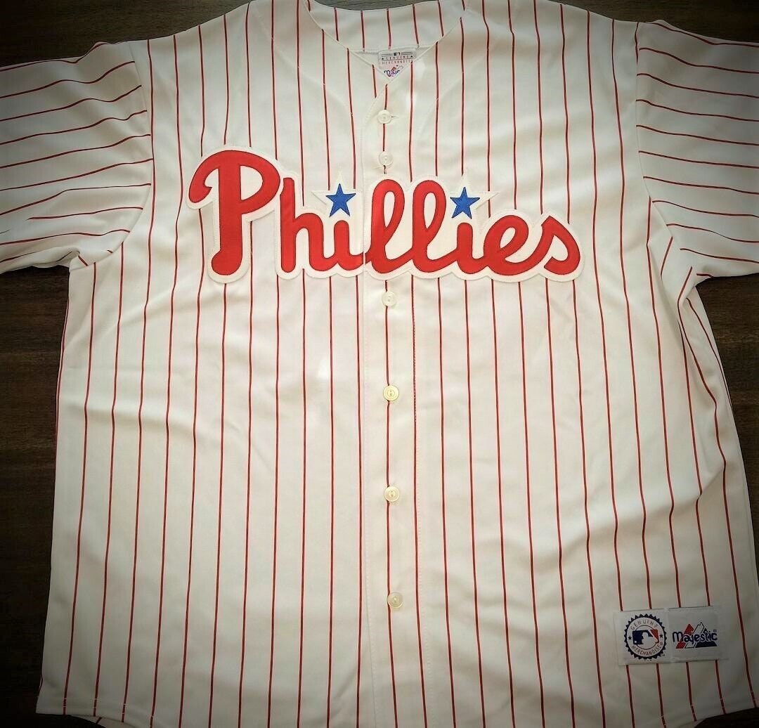00's Jim Thome Philadelphia Phillies Authentic Majestic MLB Jersey Size 48  – Rare VNTG