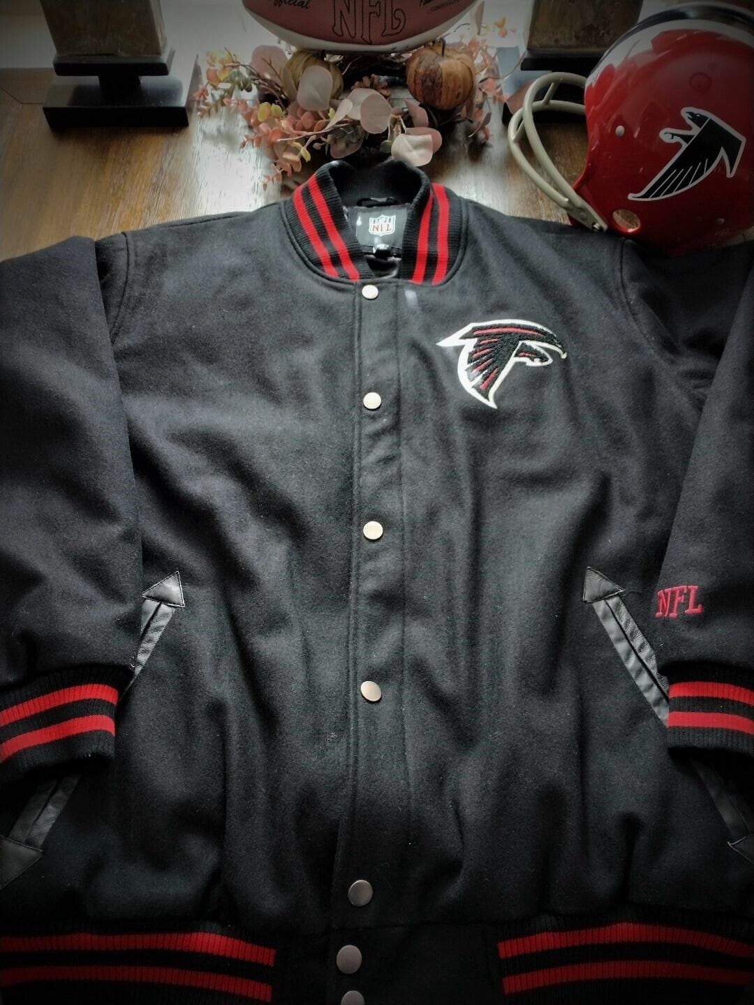 OVO X NFL San Francisco 49ers Leather Wool Varsity Jacket Red October's  Very Own