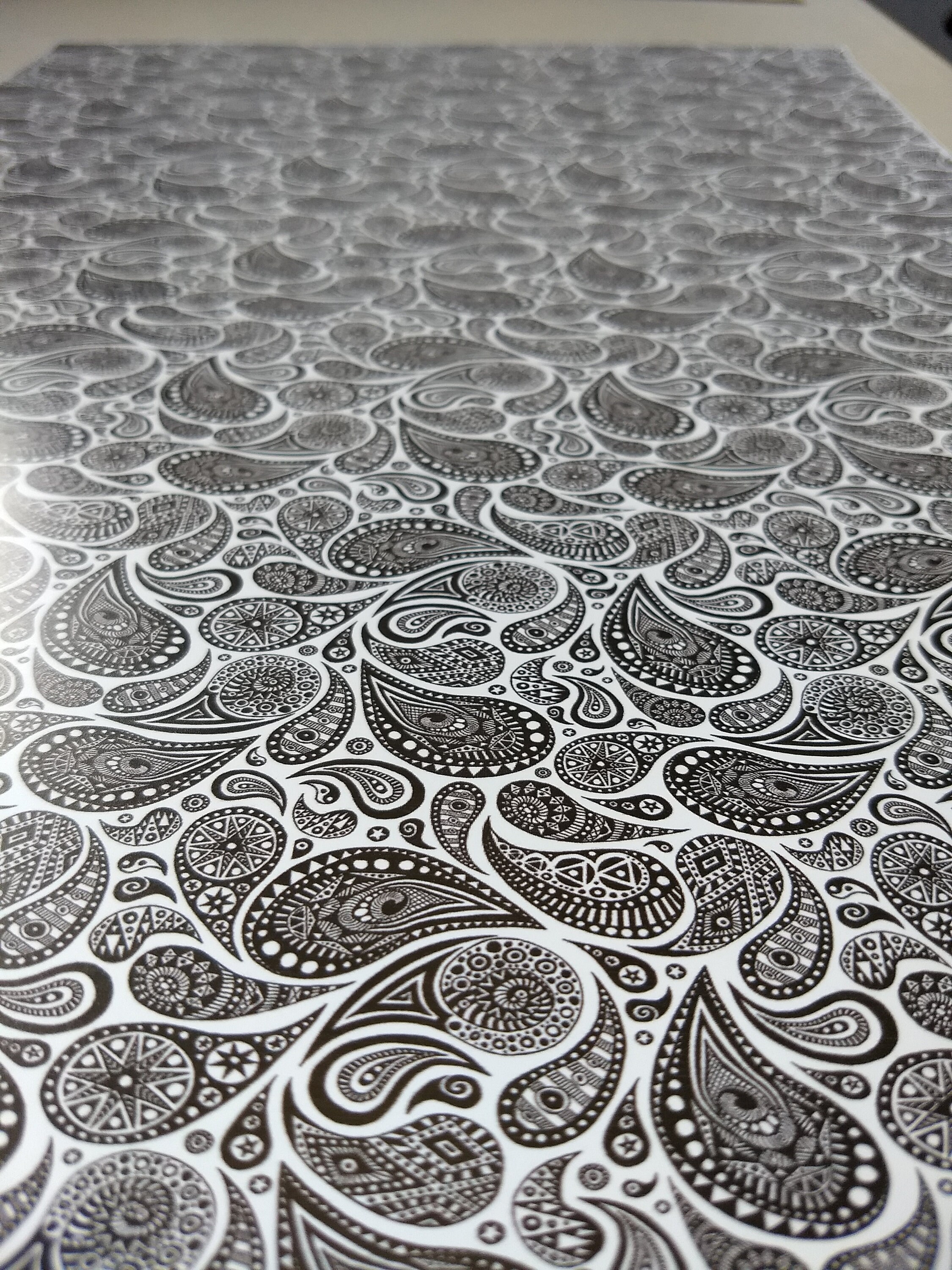 Black and White Paisley Patterned Heat Transfer Vinyl 1 Yard - Etsy