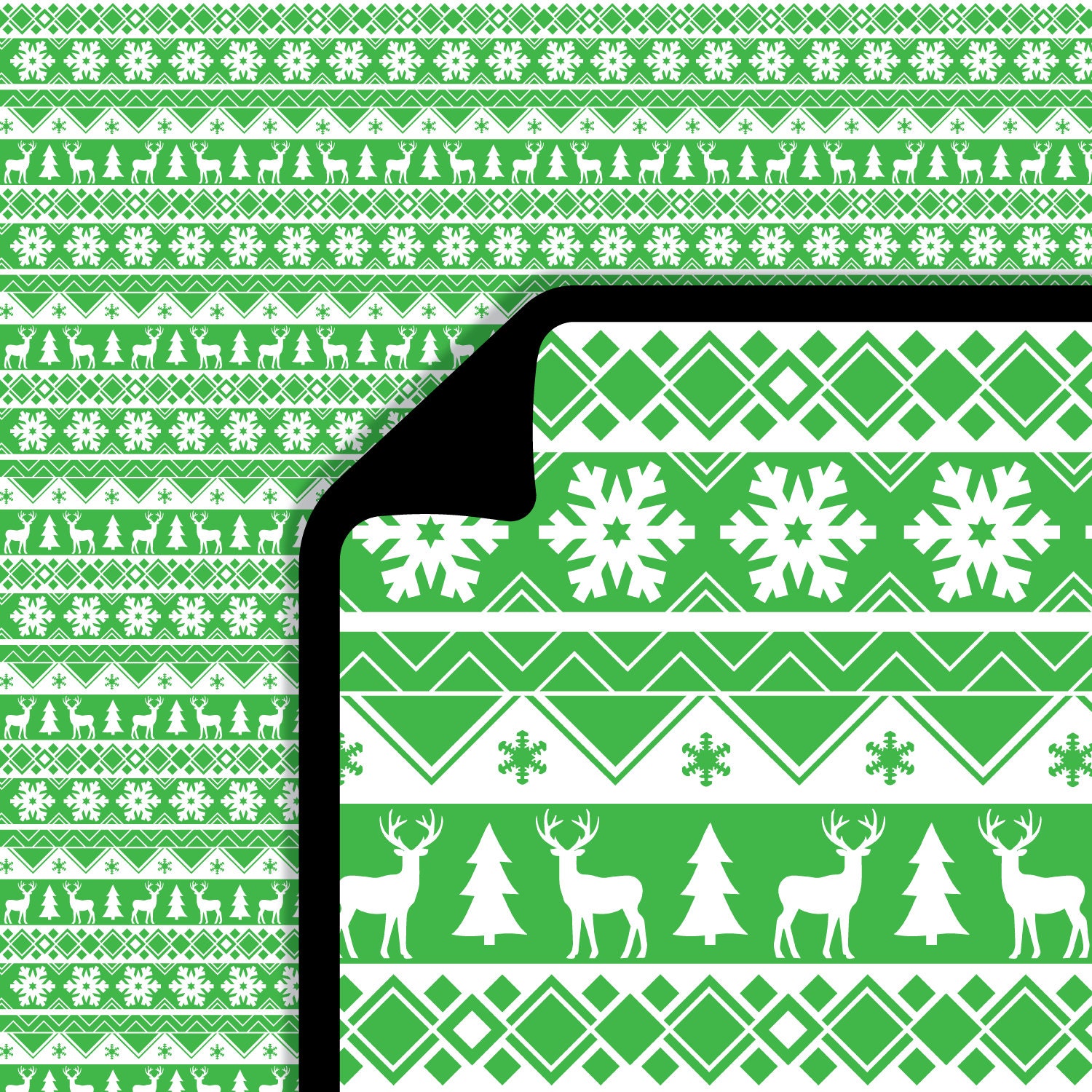 Heat Transfer Vinyl Merry Christmas Pattern HTV Green White 