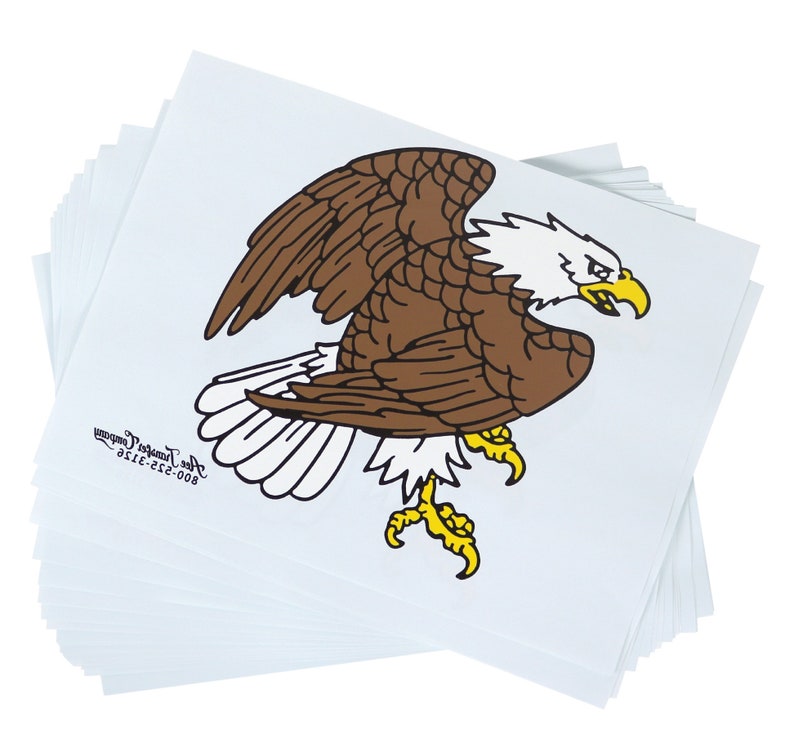 American Bald Eagle Screen Printed Transfer 4 Color/9x12 Sheets Etsy