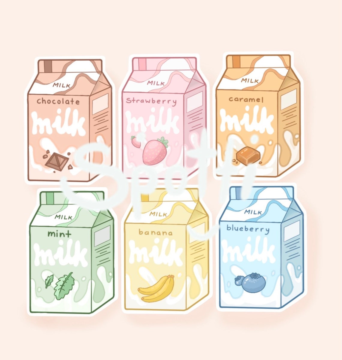 Flavoured Milk Sticker Pack Cute Milk Sticker/Laptop decals | Etsy