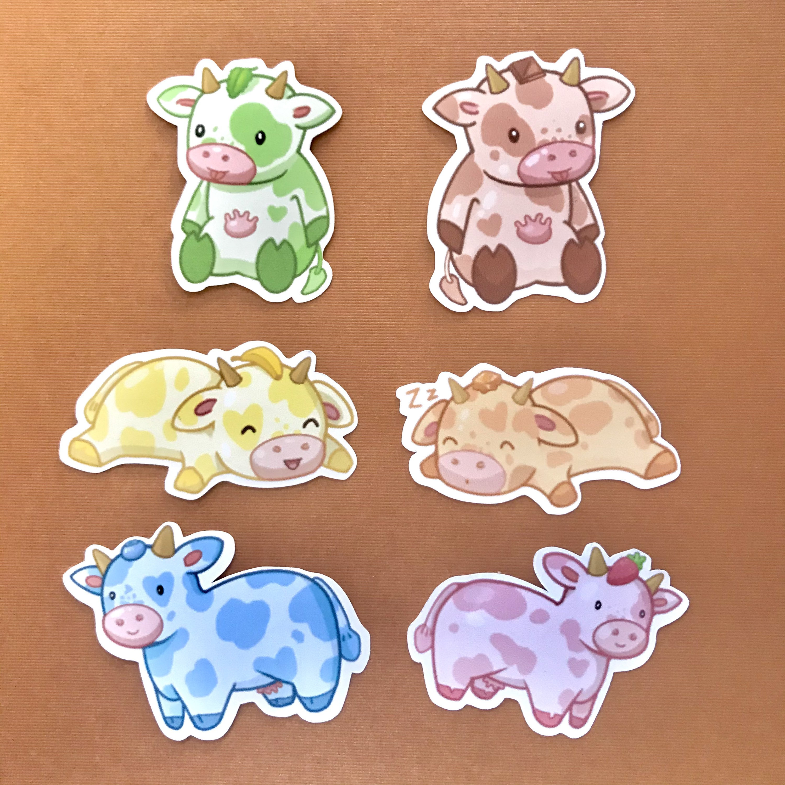 Flavoured Cows Sticker Pack Cute Milk Sticker/Laptop decals Etsy