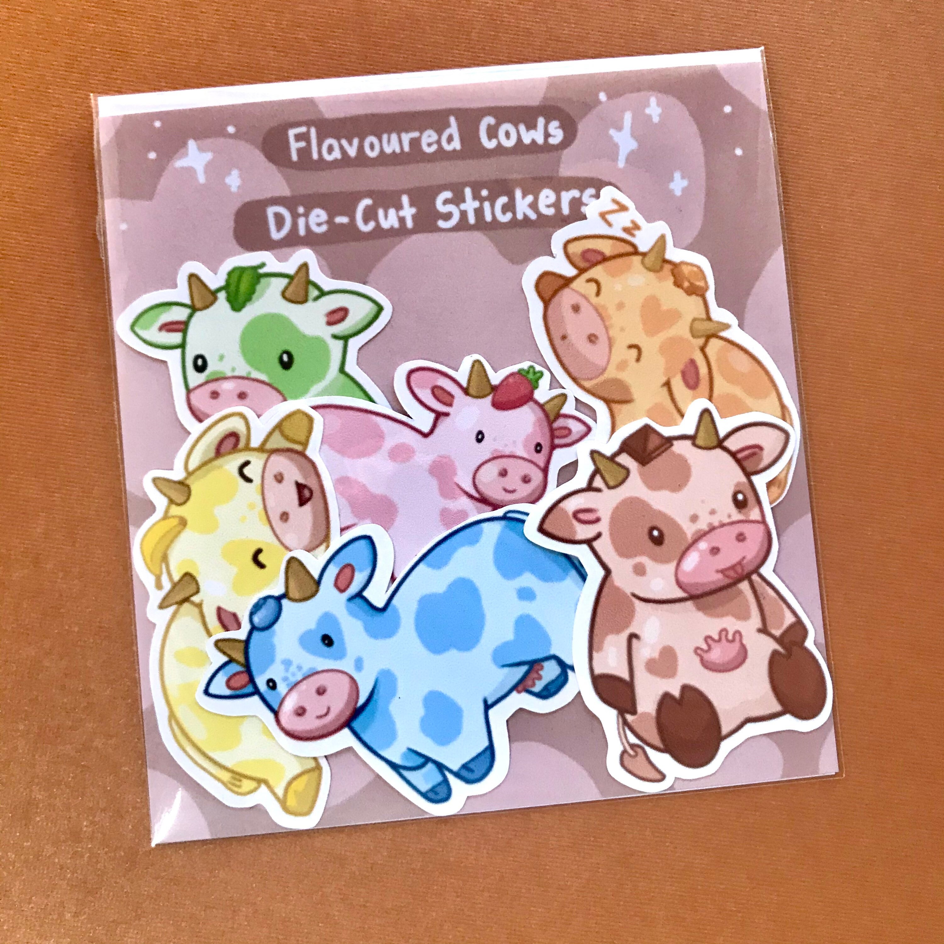 Flavoured Cows Sticker Pack Cute Milk Sticker/Laptop decals Etsy