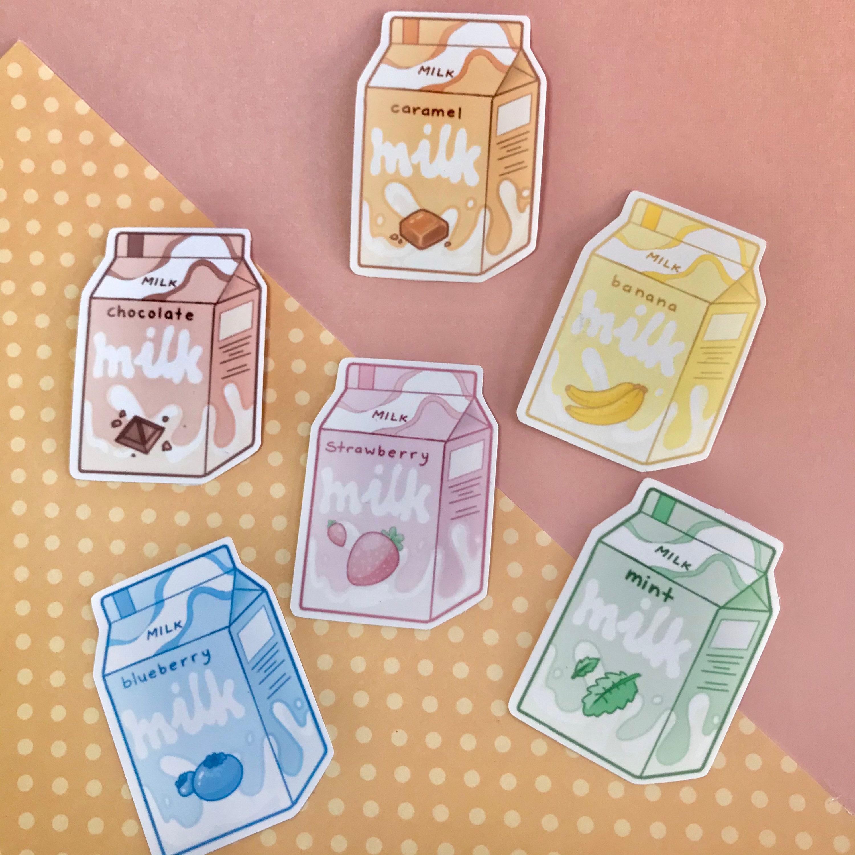 Flavoured Milk Sticker Pack Cute Milk Sticker/Laptop decals | Etsy