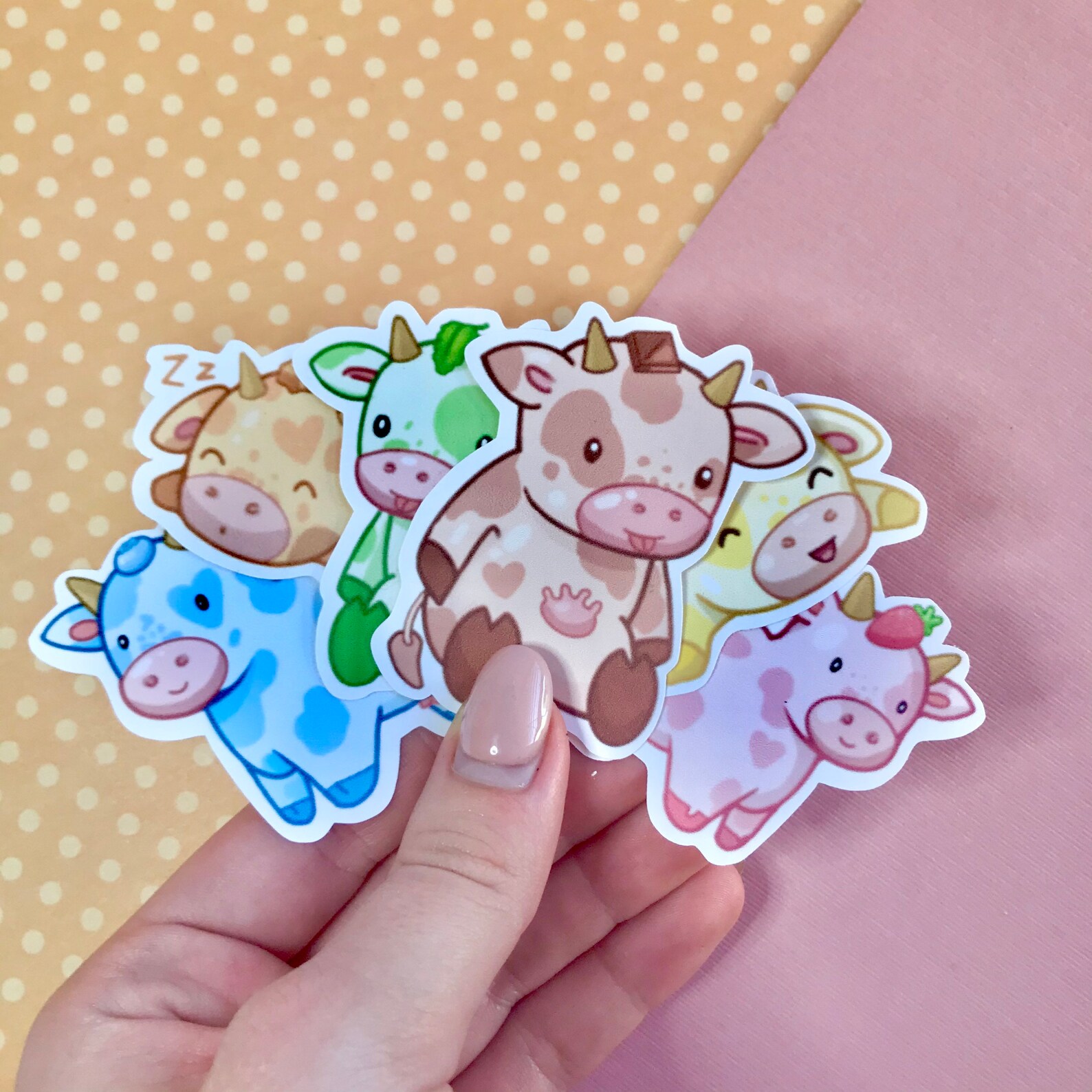Flavoured Cows Sticker Pack Cute Milk Sticker/laptop Decals Etsy