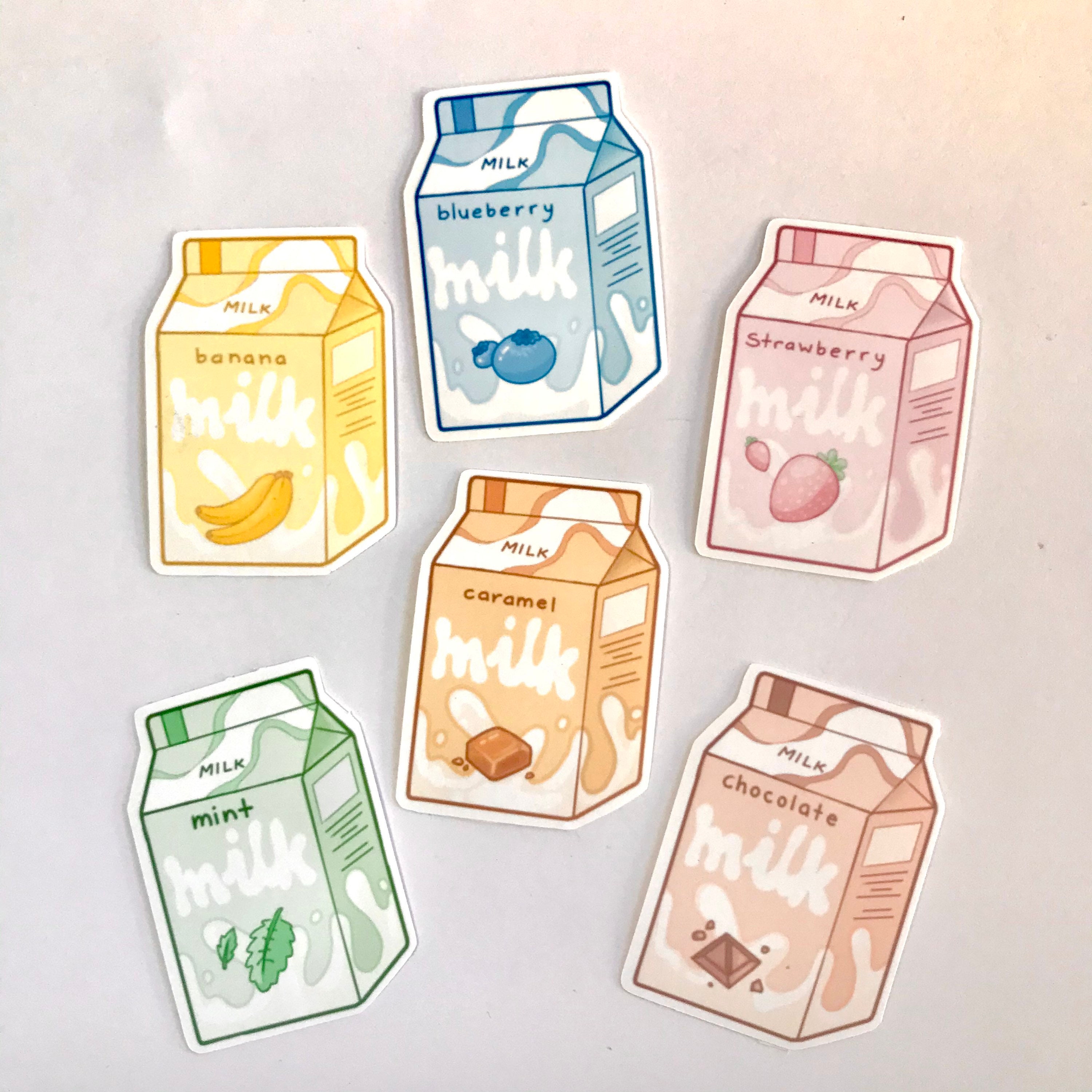 Flavoured Milk Sticker Pack Cute Milk Sticker/Laptop decals | Etsy