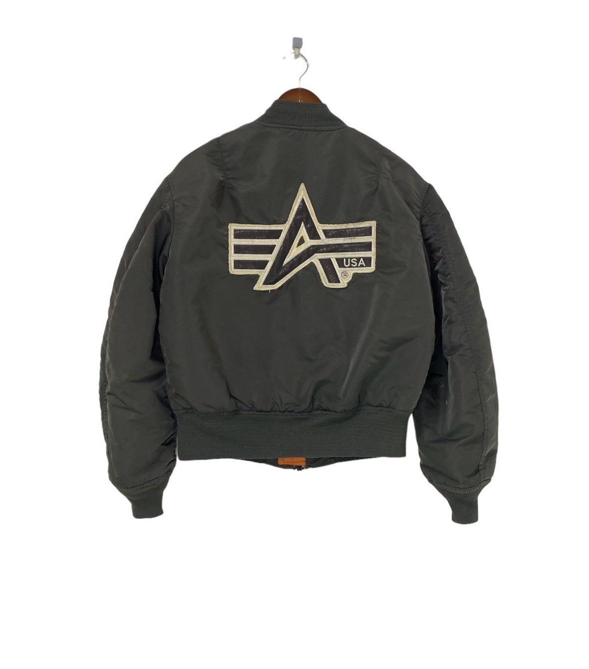 Vintage 90's Alpha Industries MA-1 Flight Bomber Jacket, Big Logo