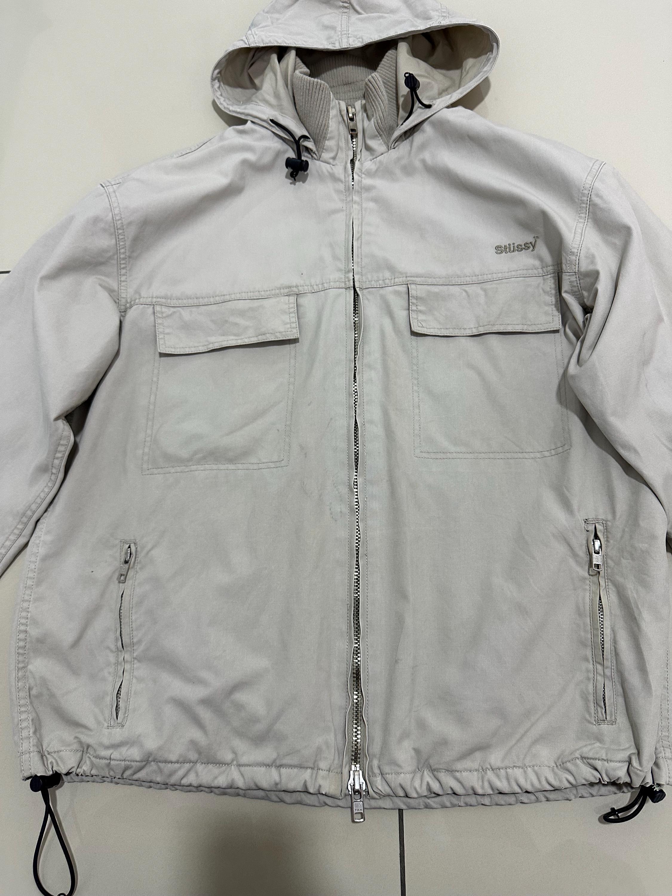 Vintage 90's STUSSY Workwear Jacket Design Embroidery Logo Design