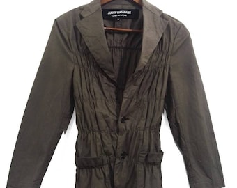 Vintage Ad05 minimalista X di Junya Watanabe Comme Des Garcons iconica giacca oliva colore