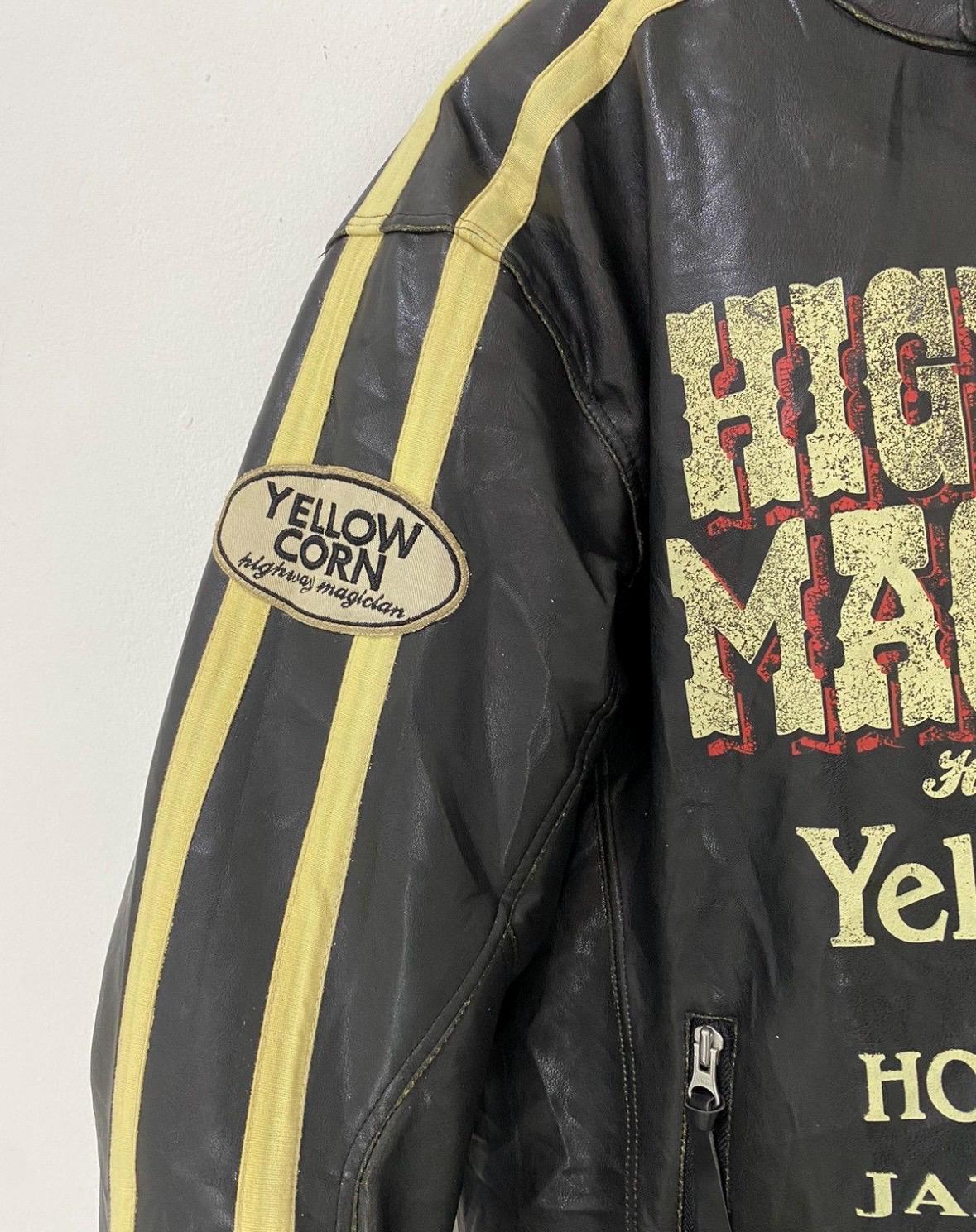 Vintage Yellow Corn Leather Jacket Highway Magician Japan