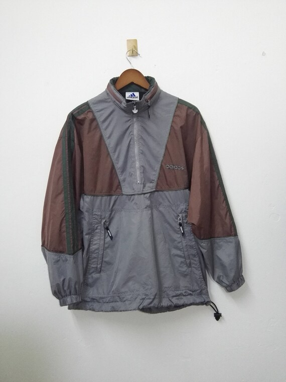 adidas vintage half zip