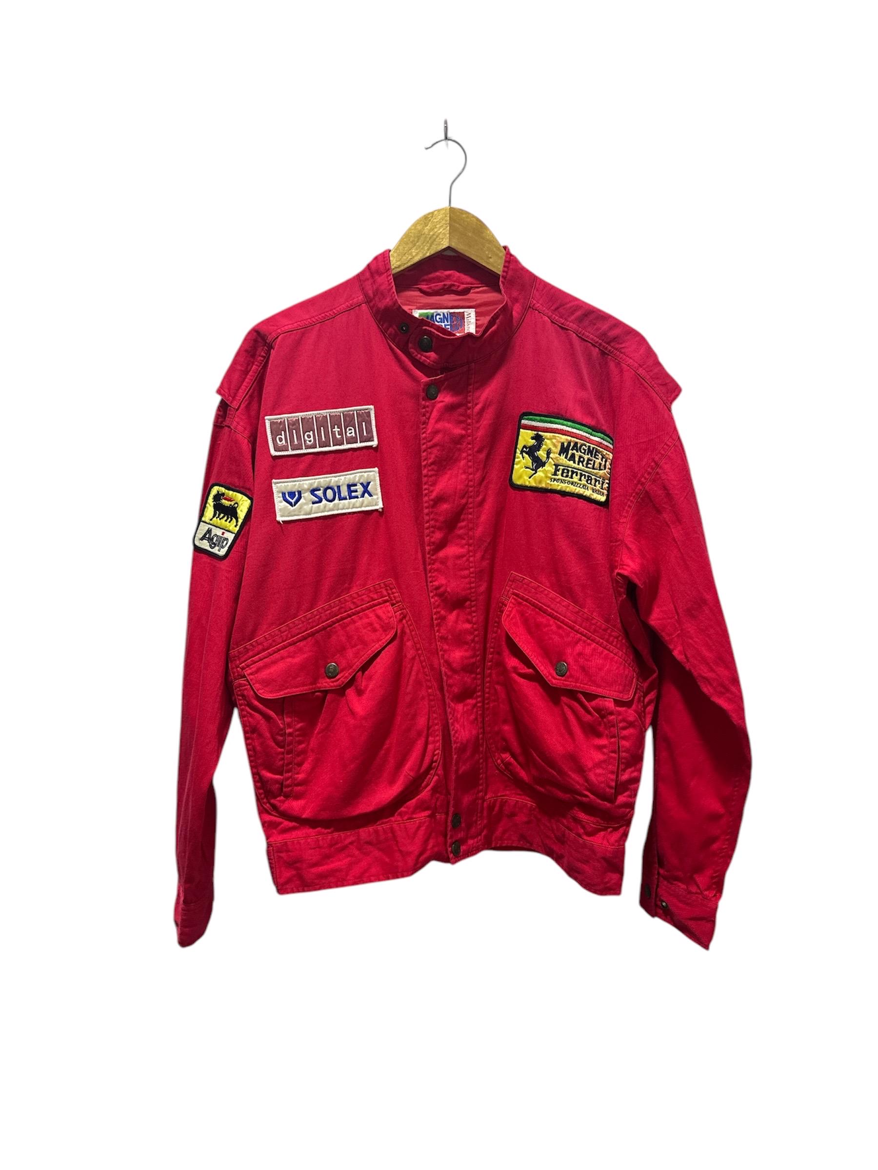 Vintage Ferrari Jacket Agip Embroidery Logo Design Nice