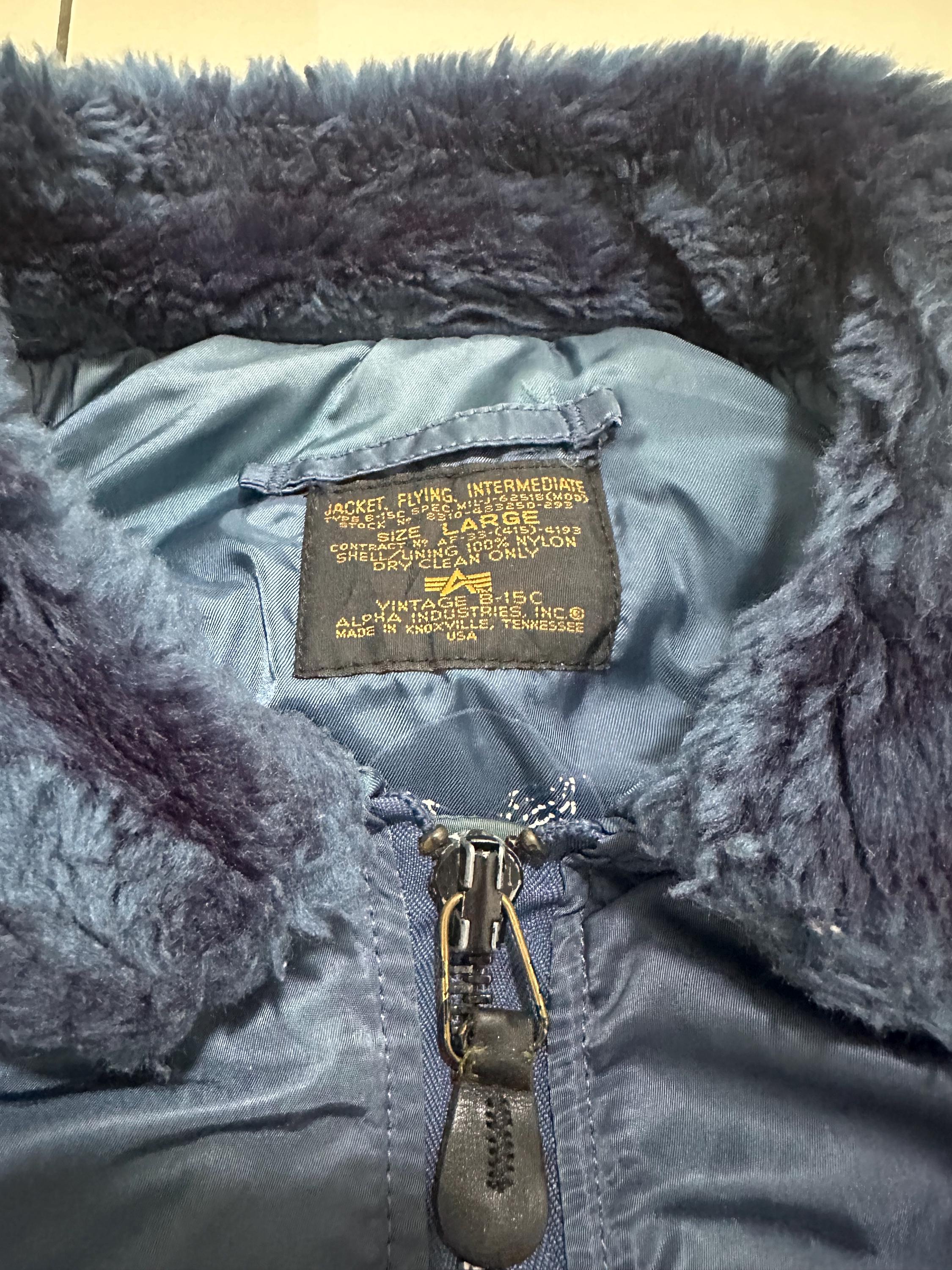Vintage 90's Alpha Industries Flight Jacket Type B-15C Design