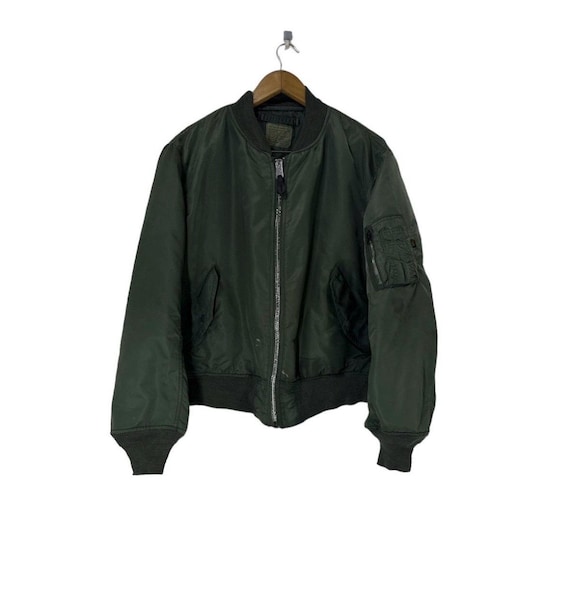 Vintage 90's ALPHA INDUSTRIES MA-1 Flight Jacket Bomber Jacket