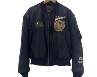 Vintage 90s Alpha Industries MA-1 Flight Jacket: Reversible Silver