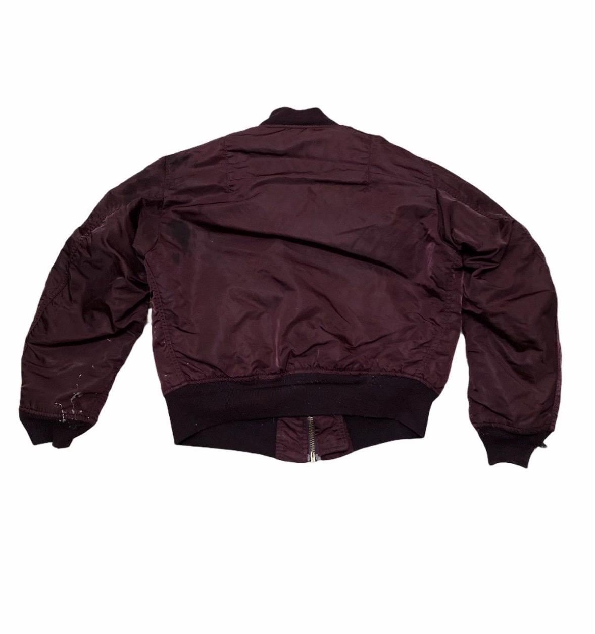 Vintage 90's Alpha Industries MA-1 Flight Made in USA Maroon Color