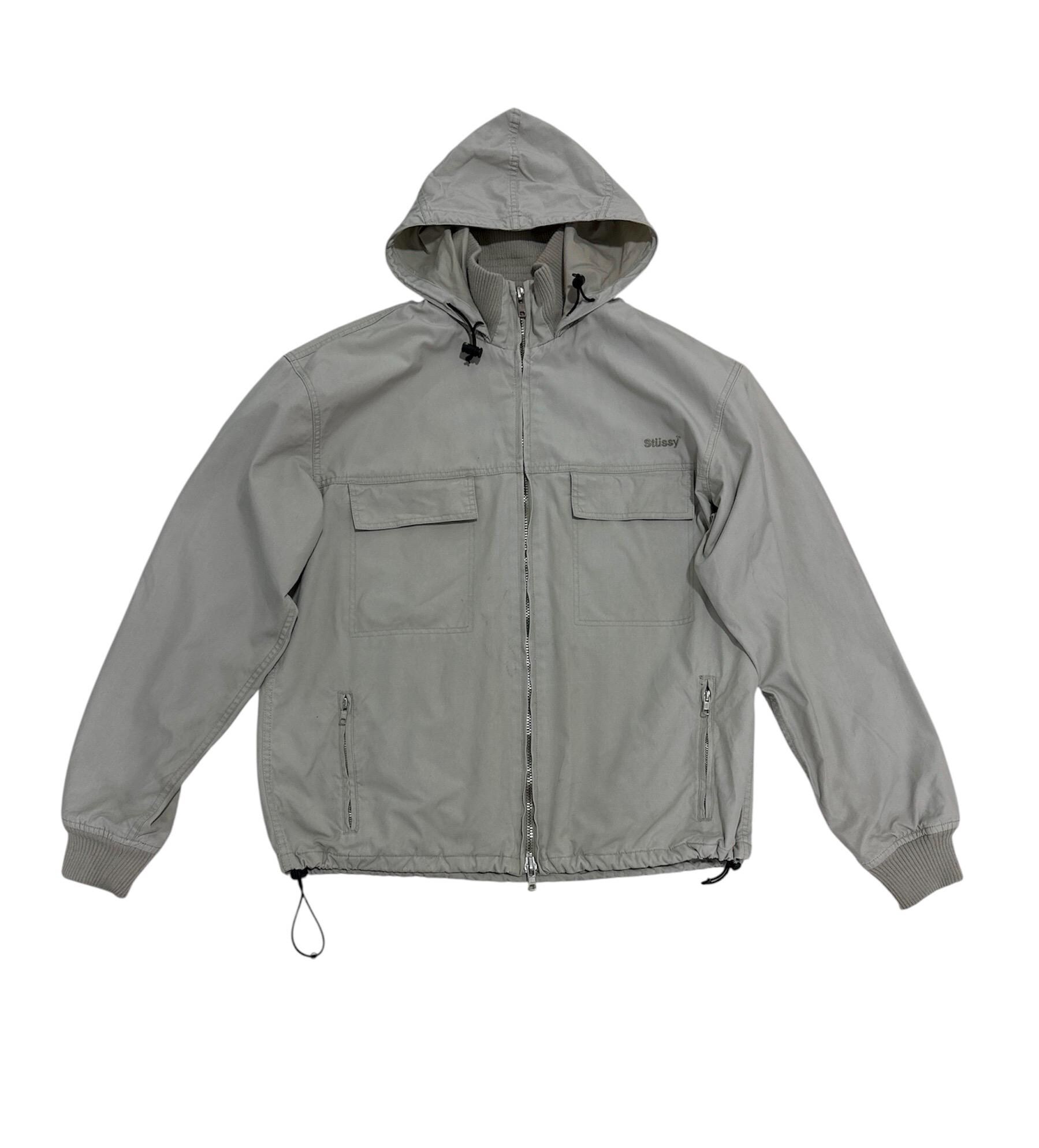 Vintage 90's STUSSY Workwear Jacket Design Embroidery Logo