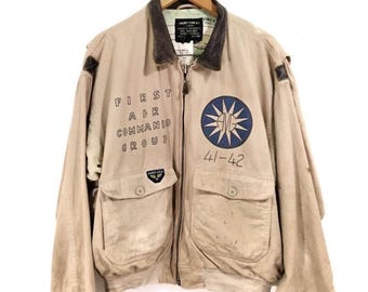 Vintage 90's ALPHA INDUSTRIES MA-1 Flight Jacket Reversible Design