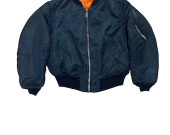 Vintage Alpha Industries Nylon Jacket MA-1 Flyer's Bomber - Etsy
