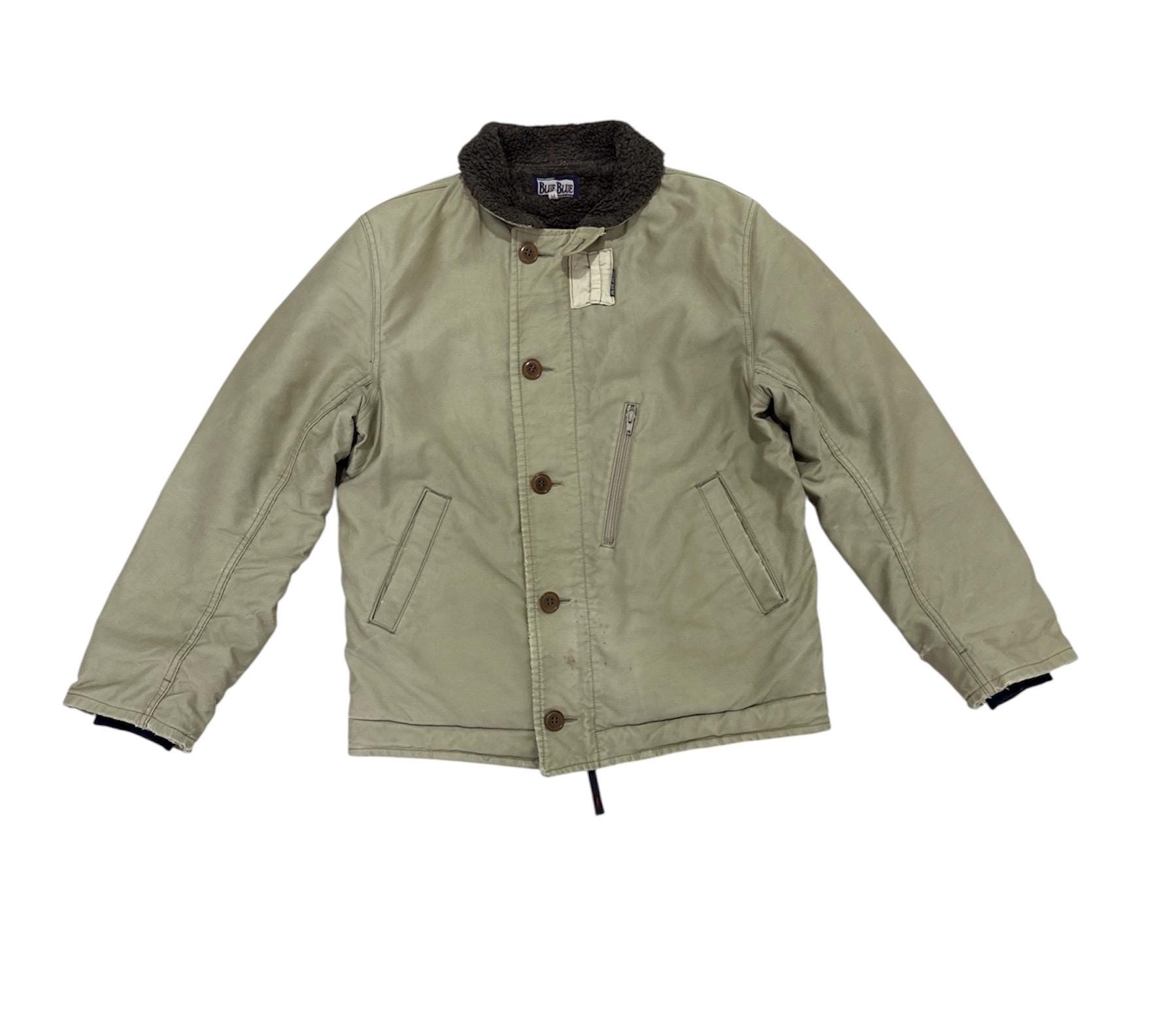 ジャケット・アウター BLUEBLUE N-1 deck jacket MADE IN JAPAN Blue Blue Japan Blue Blue Japan N1 Deck Jacket Design