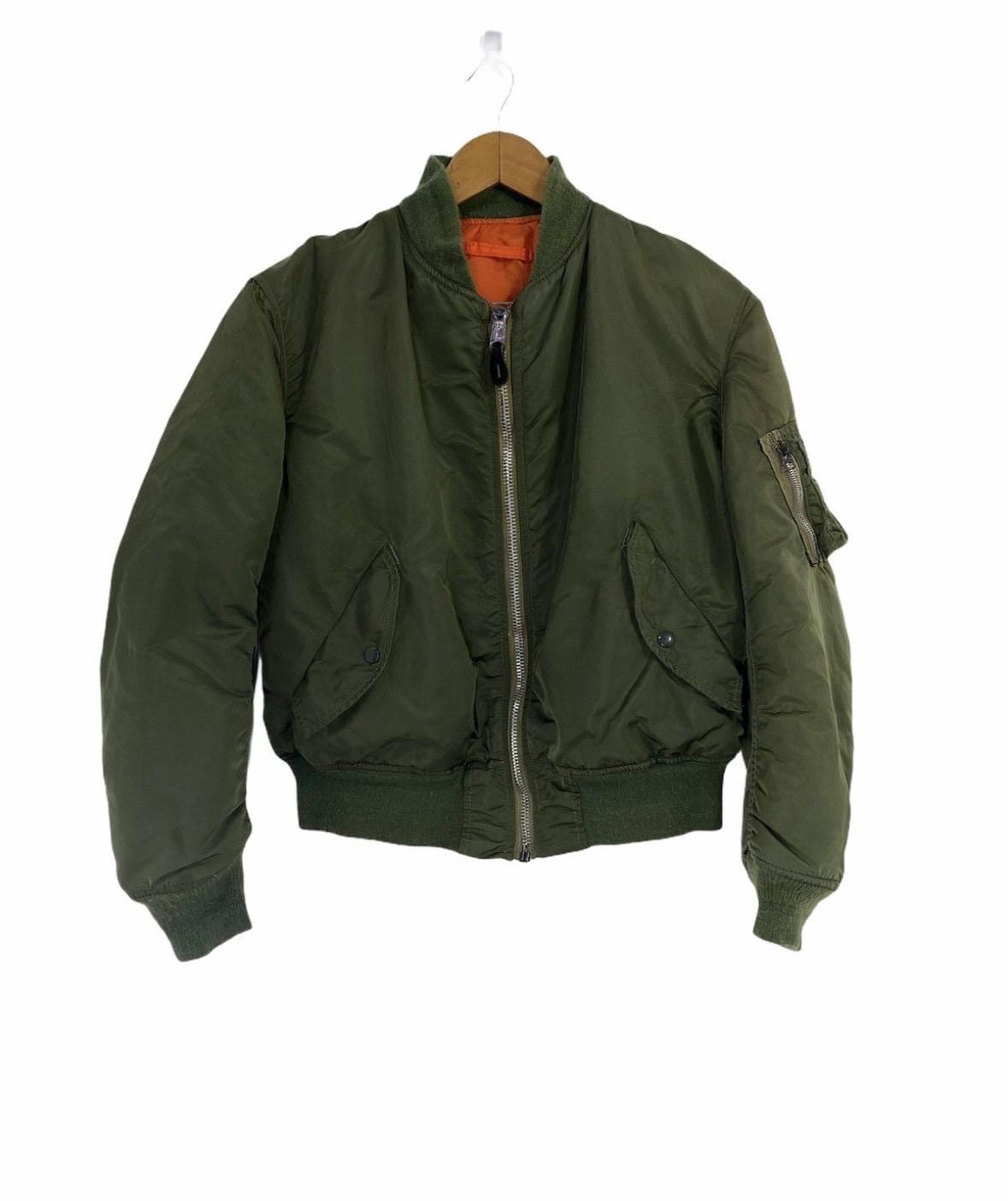 ジャケット・アウター 90s ALPHA MA-1 USA flight jacket L size ALPHA MA-1 Men's Flight Jacket 1969 Reproduction Made in USA Size