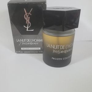 Eau de Cologne surgelée La Nuit De L'homme d'Yves Saint Laurent YSL pour homme 100 ml/3,3 fl.oz, n'a jamais été utilisée. rare discontinué