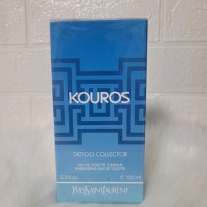 YSL Yves Saint Laurent KOUROS Tattoo Collector Eau De Toilette Tonique Energizing 100ml/3.3 fl.oz Fast Fedex Shipping!