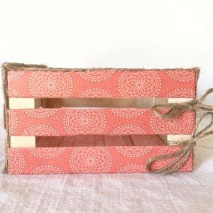 Red Pallet Home Organizer, Rustic Box/Bin/Basket