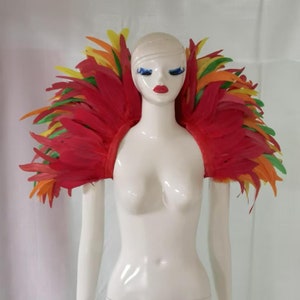 Showgirl Feather Shawl /Carnival Feather Scarf /Stage Show Feather Wrap