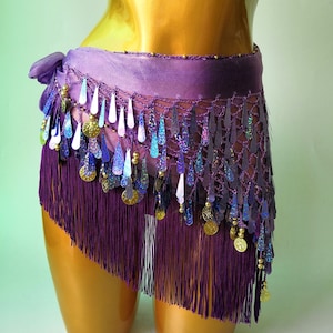 Triangle Sequins Hip Scarf/Dancing waist decoration/Costume Accessory