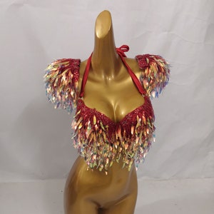 2pcs Showgirl Costume Outfit Stage Show Costume Rave Outfit Las Vegas Showgirl Costume