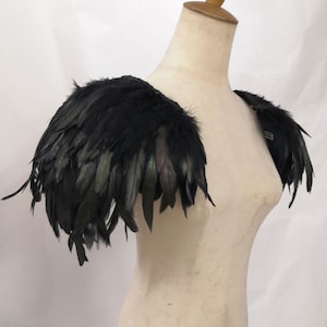 Burlesque Feather Epaulettes Halloween Carnival Shoulder Pieces Festival Costume Eapulettes