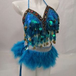 2pcs Showgirl Costume Outfit Stage Show Costume Rave Outfit - Etsy