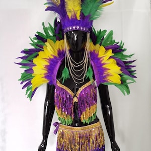 Royal Blue Carnival Costume/Showgirl Outfit/ Stage Show Costume/ Rave Outfit/ Las Vegas Showgirl Costume/Fesvial Costume/Mardi Gras Costume
