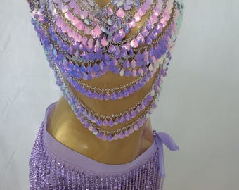 Carnival beaded Seashell Costume set