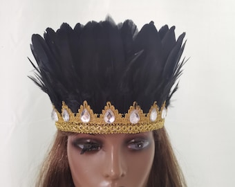 Very light Headpiece Carnival Feather Crown