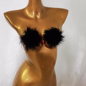 Marabou Feather Nipple Pasties, Nipple Cover