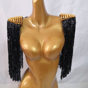 Showgirl Sequins Epaulettes Halloween Carnival Shoulder Pieces Festival Costume Epaulettes