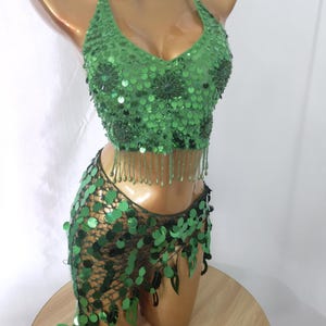 Carnival Costume/Costume bra and hip scarf set/Festive Clothing image 7