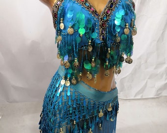 Costume bra and hip scarf/ costume set/Costume Outfit/Carnival Outfit/