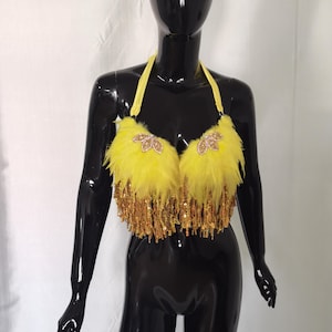 Costume Fringe Bra / Rave Bra/ Festival Bra /Carnival Mardi Gras Bra/Cosplay Bra/Showgirl Bra/Costume Bra