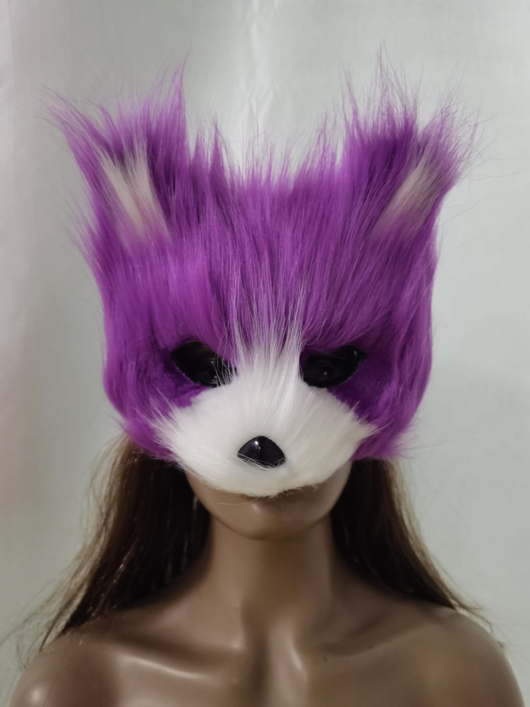 Carnival Faux Fur Masquerade Mask for Halloween Mask and Fancy Ball - Etsy