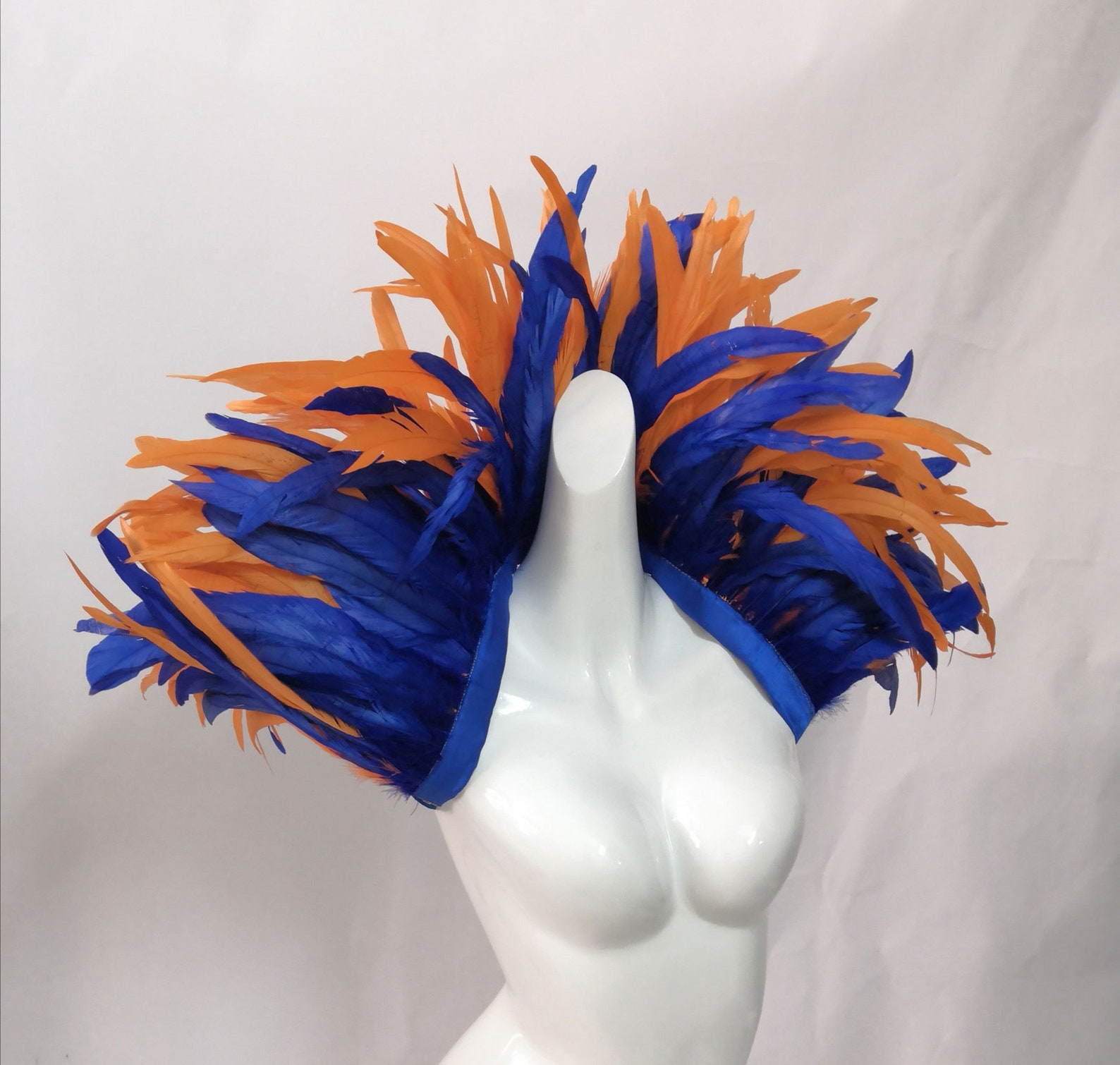 2026 dames gothic stijl veren sjaal podium catwalk maskerade carnaval