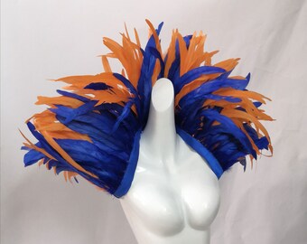 2-tone Showgirl Feather Shawl Carnival Feather Scarf Stage Show Feather Wrap