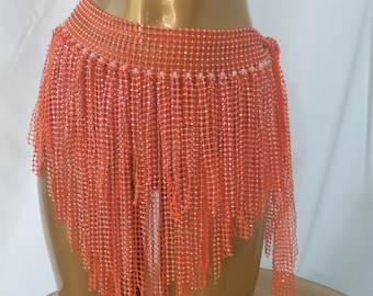 Rhinestone Belly Dance Hip Scarf/Carnival Sparkle Belt/Concert Bottom