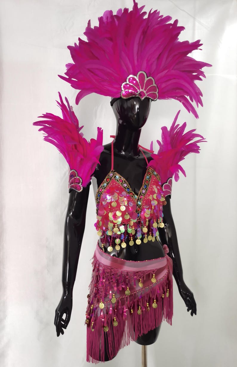Carnival Costume/Showgirl Outfit/ Stage Show Costume/ Rave Outfit/ Las Vegas Showgirl Costume image 13