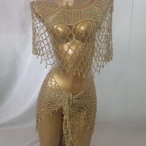 Rio Costume Outfit/ Rio Carnival/Bikini Cover-up/See Through Costume/Music Festival Outfit/Las Vegas Showgirl Costume /Club Costume image 8