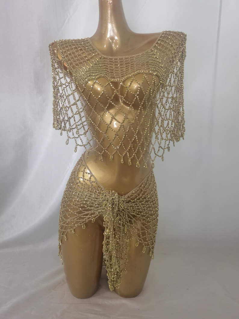 Rio Costume Outfit/ Rio Carnival/Bikini Cover-up/See Through Costume/Music Festival Outfit/Las Vegas Showgirl Costume /Club Costume image 8